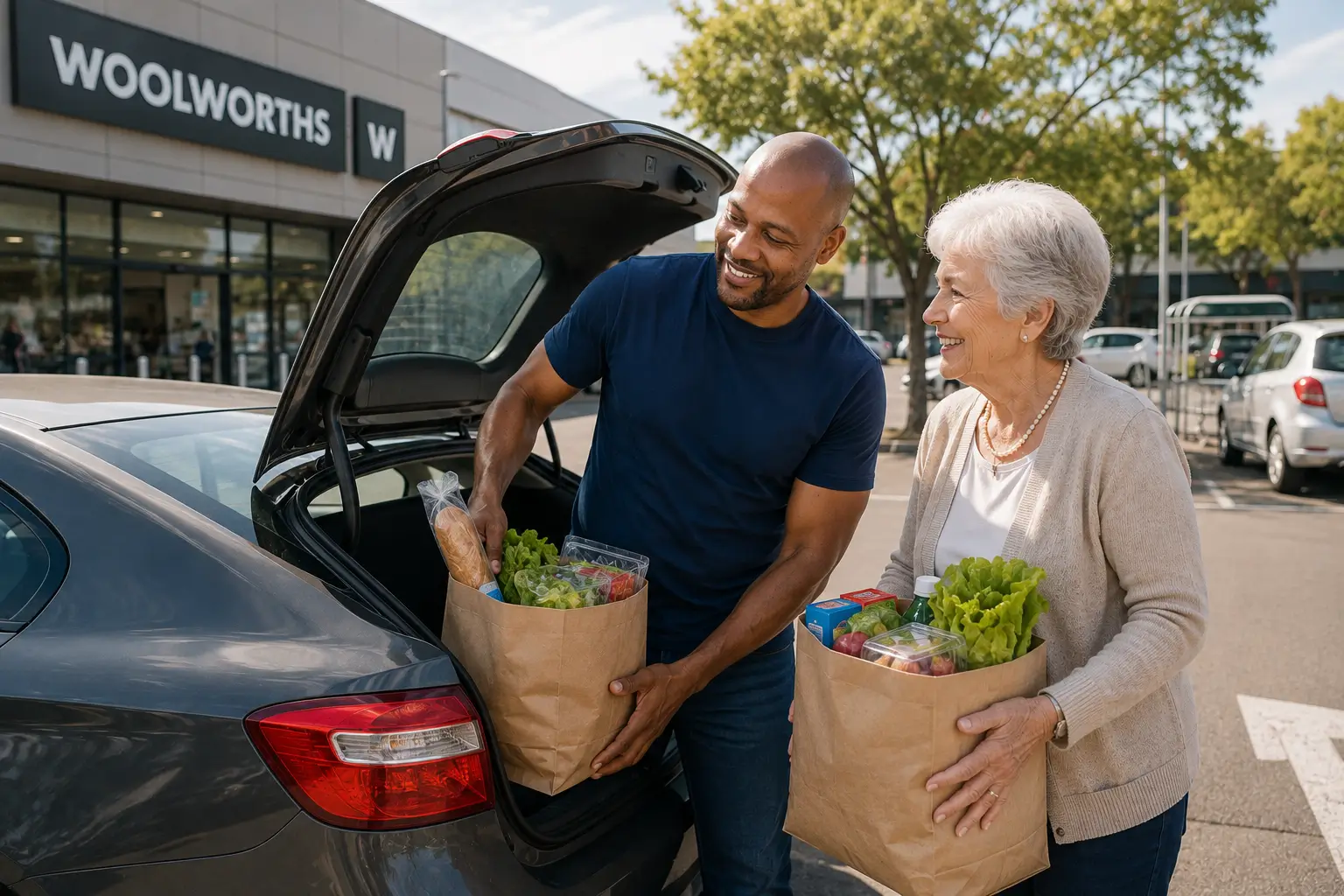 Elderly Transport Services: 7 Safety Signs Your Parents Need a Helping Hand Elderly transport services helping senior with grocery shopping in Centurion